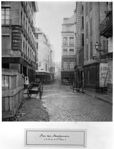 Rue des Bourdonnais, Paris 1858-78 by Charles Marville